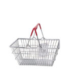 304 STAINLESS STEEL BASKET WITH COLOURED HANDLE