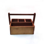 wood 4 compartment Table