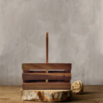 wood 2 compartment Table