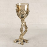 Candle Holder textured smoke luster glass