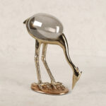 Bud Vase Black Chrome Glass