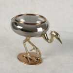 FOOTED Bowl WITH BLACK CHROME GLASS