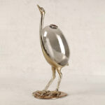 Bud Vase Black Chrome Glass