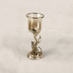 Candle Holder textured smoke luster glass