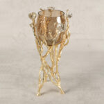 Textured Brown Luster Glass