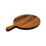 Round Serving Board with Wall and Paddle
